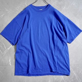 ヘインズ(Hanes)のHanes　90s USA製　Tシャツ　XXLサイズ　無地　青(Tシャツ/カットソー(半袖/袖なし))