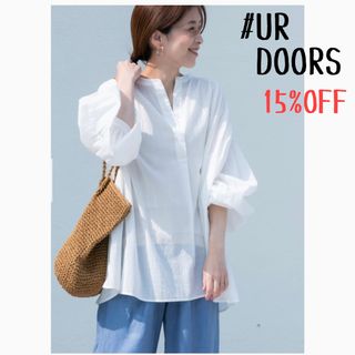 アーバンリサーチドアーズ(URBAN RESEARCH DOORS)の★新品未使用タグ付き★UR DOORS＊コットンボイルギャザーブラウス(シャツ/ブラウス(長袖/七分))