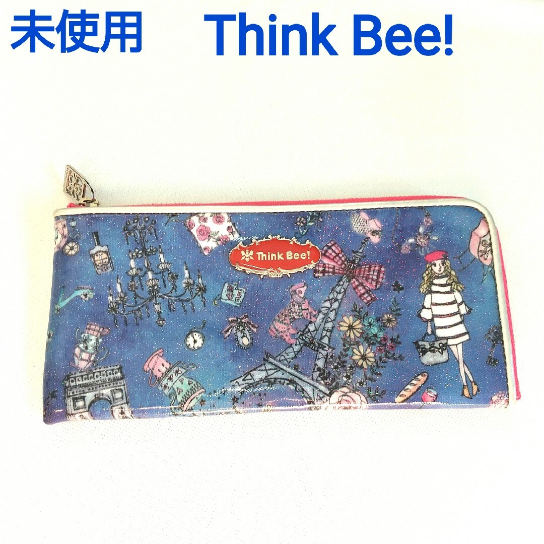 未使用 訳有 シンクビー Think Bee! L字長財布 エッフェル塔 凱旋門 - 財布