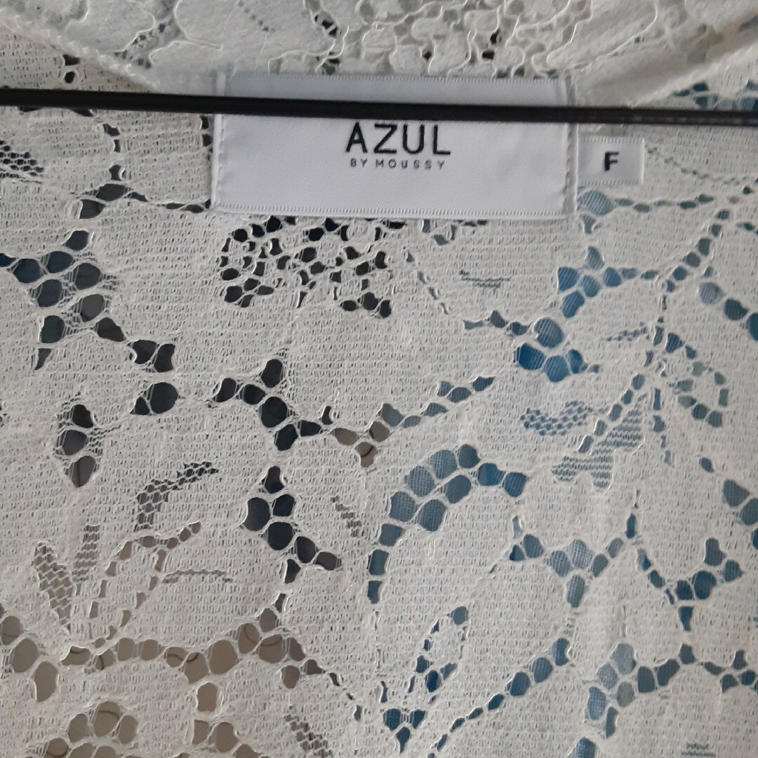 AZUL by moussy(アズールバイマウジー)のAZUL 　レースのカーディガン レディースのトップス(カーディガン)の商品写真