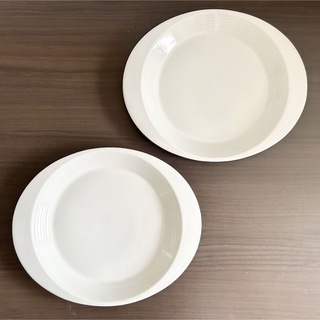 ハサミ(HASAMI)の白のプレート 2枚セット 波佐見焼 普遍庵 新品 パスタ皿 上品 純白 楕円大皿(食器)