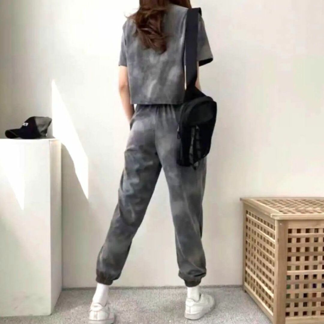 新品♡ セットアップ タイダイ柄 レディース ショートパンツ 半袖 XL 緑 通販 新品♡ セットアップ タイダイ柄 レディース ショートパンツ 半袖 XL 紫