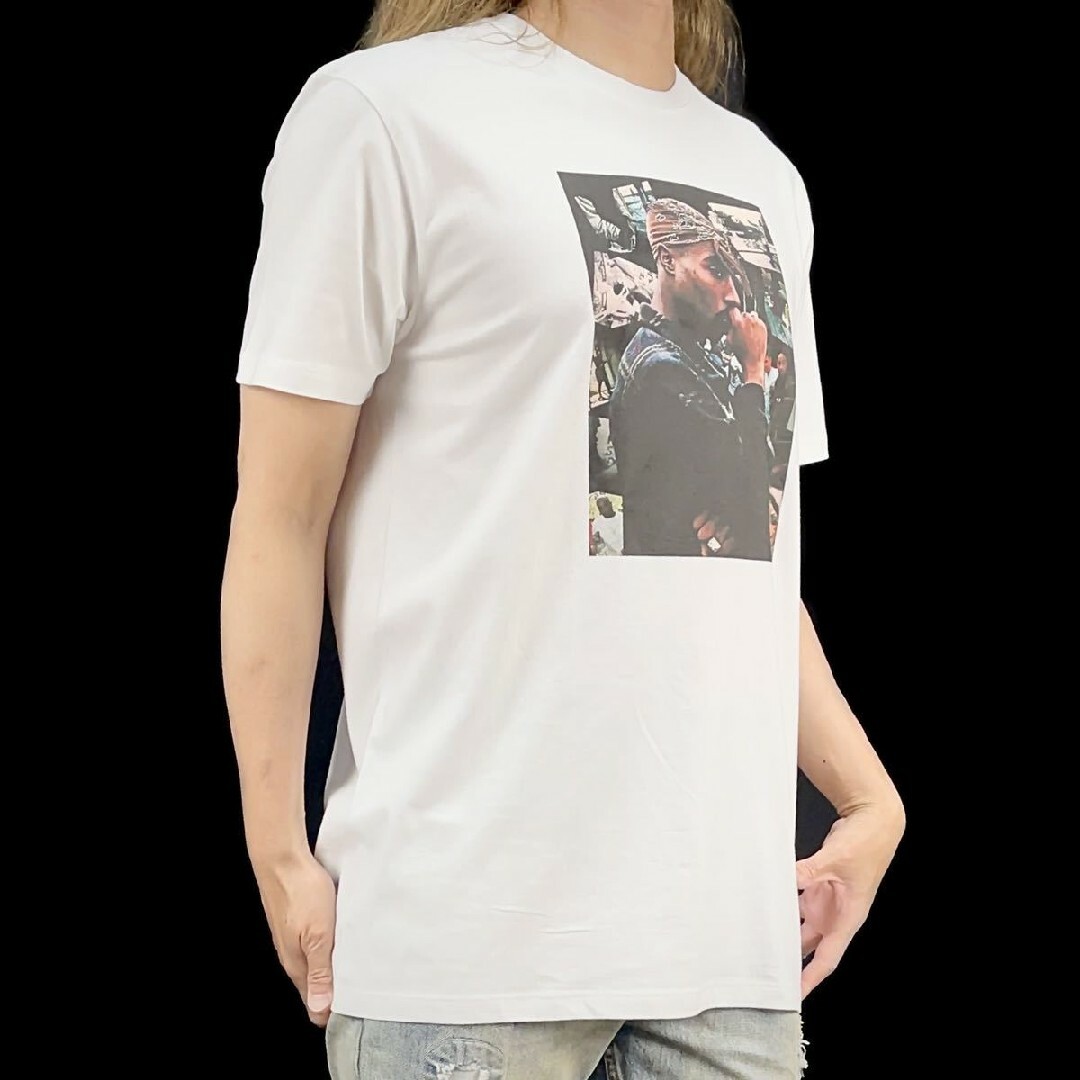 新品 2pac ギャングスタ ヒップポップ ラッパー フォトコラージュ Tシャツ