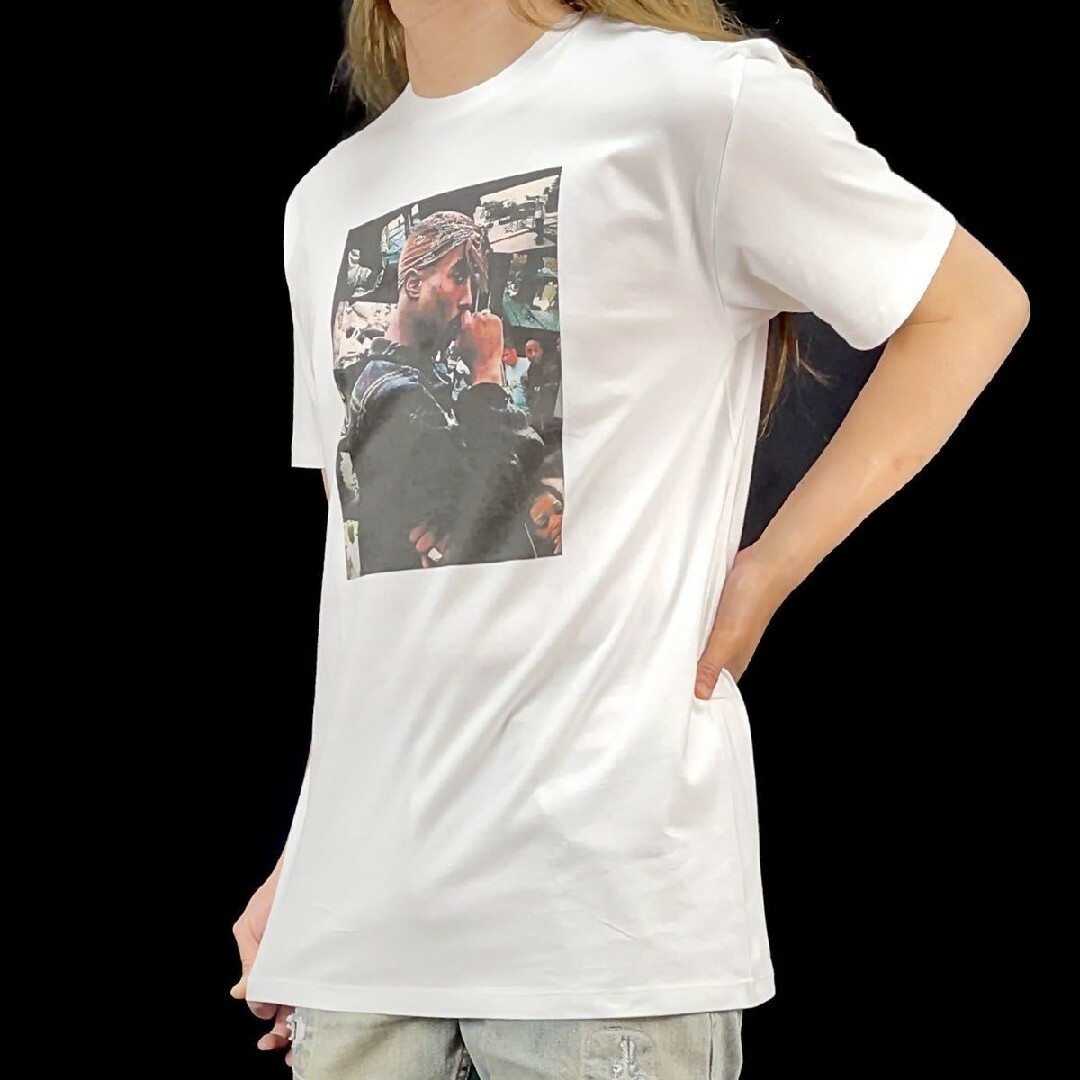 新品 2pac ギャングスタ ヒップポップ ラッパー フォトコラージュ Tシャツ