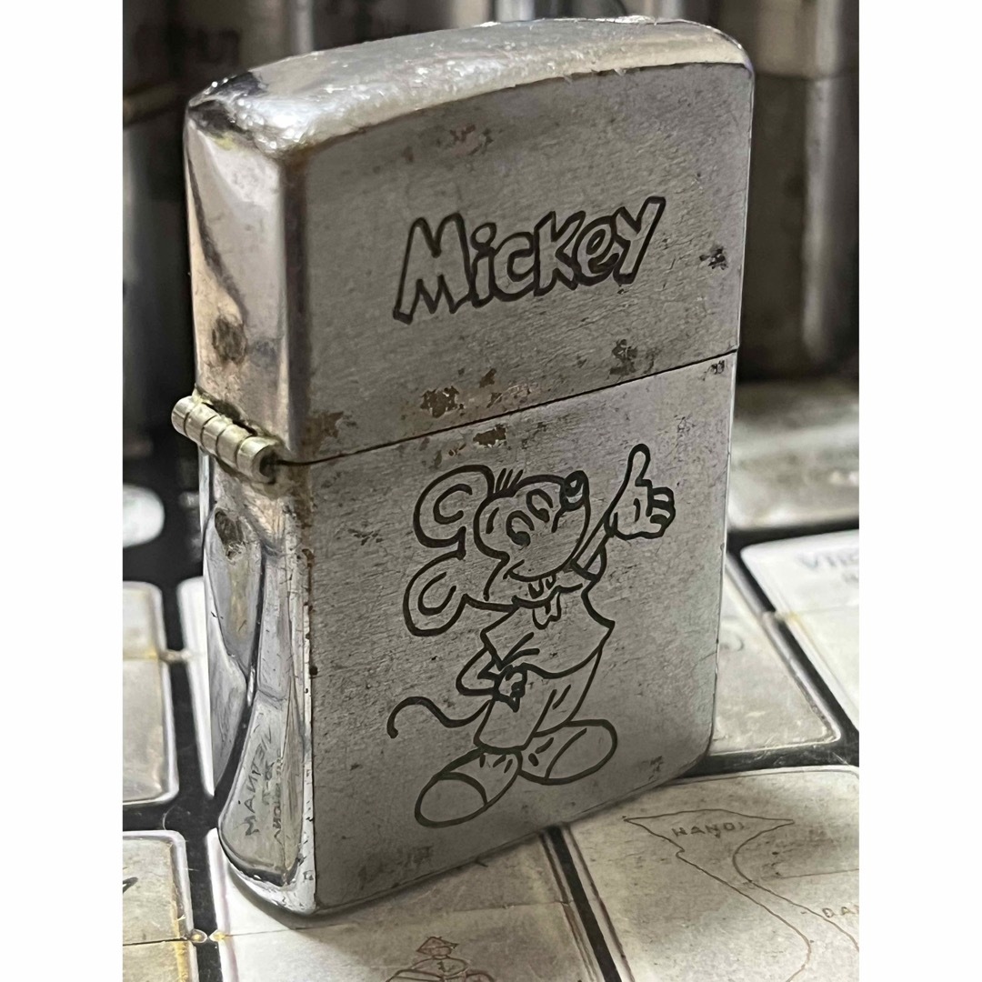 ベトナムZIPPO】本物 1966年製ベトナムジッポー「ミッキーマウス」TAN