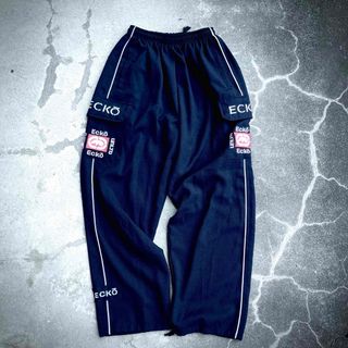 エコーアンリミテッド(ECKŌ UNLTD（ECKO UNLTD）)のECKO UNLTD y2k 刺繍ロゴ　シルエットパンツ(ワークパンツ/カーゴパンツ)