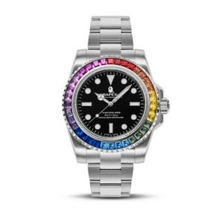 アベイシングエイプ(A BATHING APE)のTYPE 1 BAPEX　CRYSTAL STONE COLOR: SILVE(腕時計(アナログ))