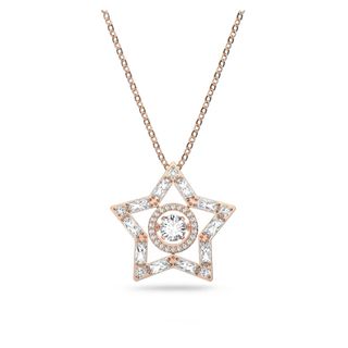 スワロフスキー(SWAROVSKI)のスワロフスキー ネックレス スター 星 ローズゴールド ピンクゴールド(ネックレス)