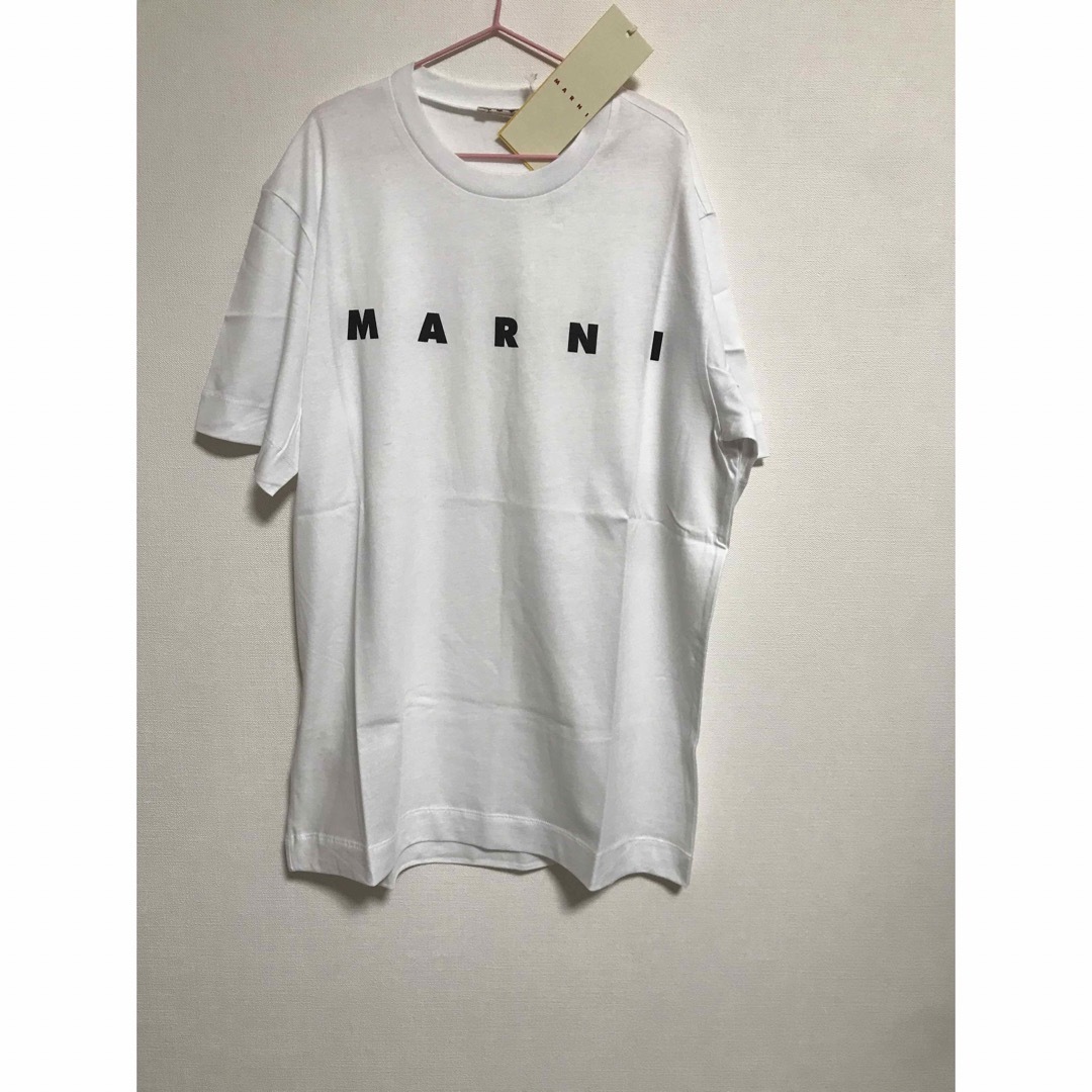 Marni(マルニ)のMARNI シンプルロゴTシャツ　ホワイト　14Y  L相当　新品未使用　 レディースのトップス(Tシャツ(半袖/袖なし))の商品写真
