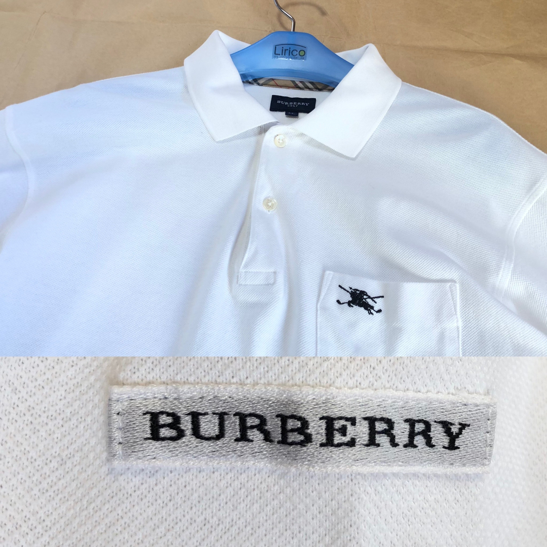 BURBERRY(バーバリー)のBURBERRY GOLF ポロシャツ XL 白 バーバリー ゴルフ 長袖 メンズのトップス(ポロシャツ)の商品写真