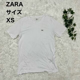 ザラ(ZARA)のZARA ザラ ロゴ Tシャツ ホワイト XS(Tシャツ(半袖/袖なし))