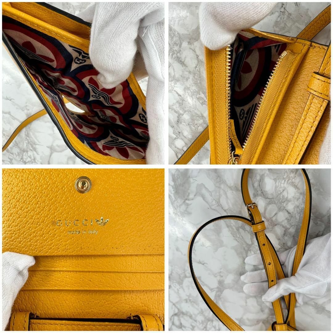 爆買い!】 美品 GUCCI adidas コラボ ホースビット 財布 カードケース