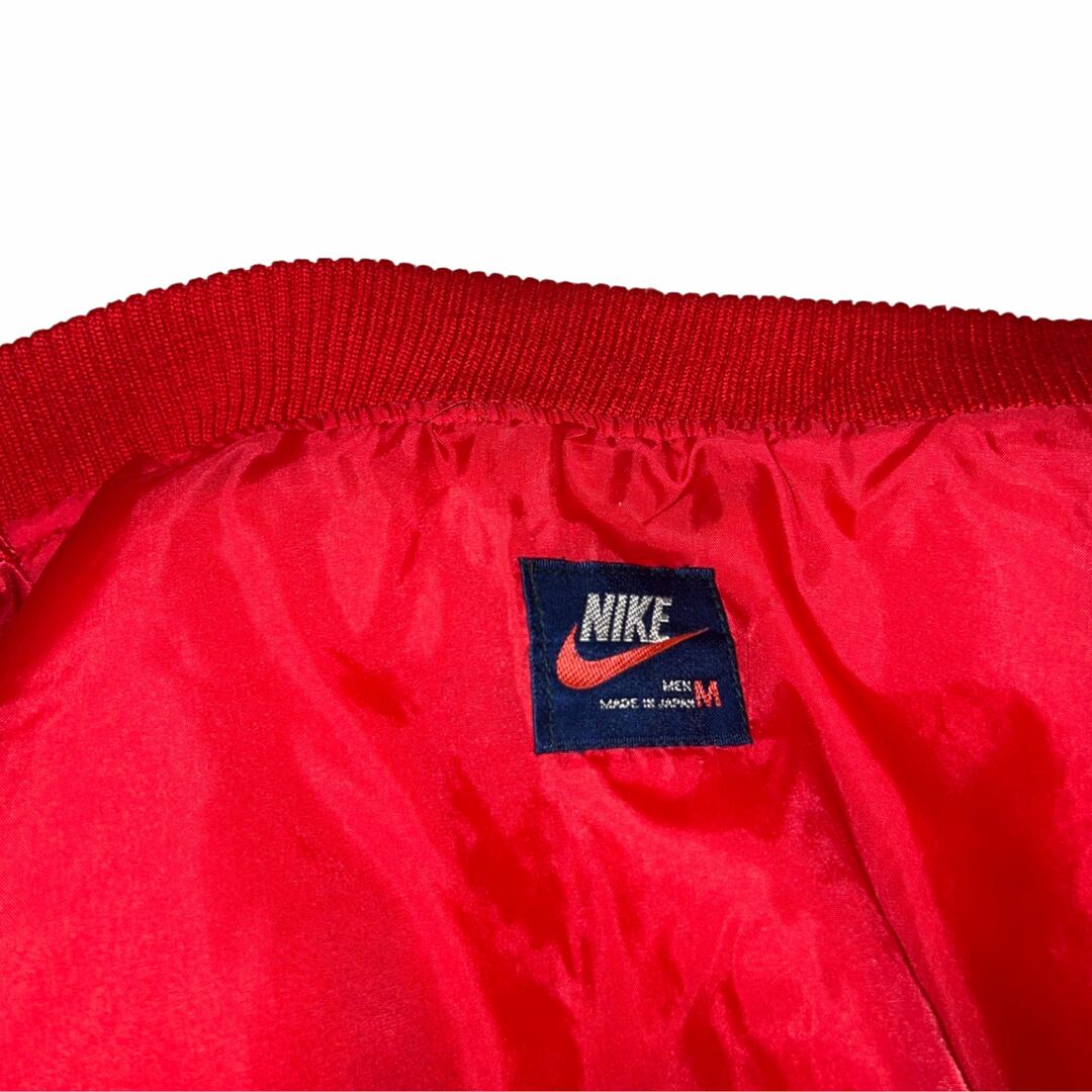 80s OLD NIKE satin varsity jacket 紺タグ