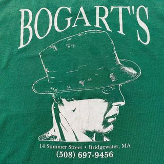 ヘインズ(Hanes)の90s BOGART'S グリーンプリントTシャツ USメンズ古着ショップT(Tシャツ/カットソー(半袖/袖なし))