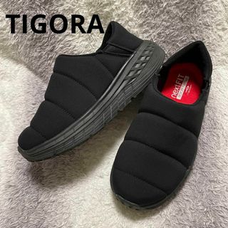 ティゴラ(TIGORA)のs3a TIGORA ティゴラ 厚底 スニーカー スリッポン 2way 黒(スリッポン/モカシン)