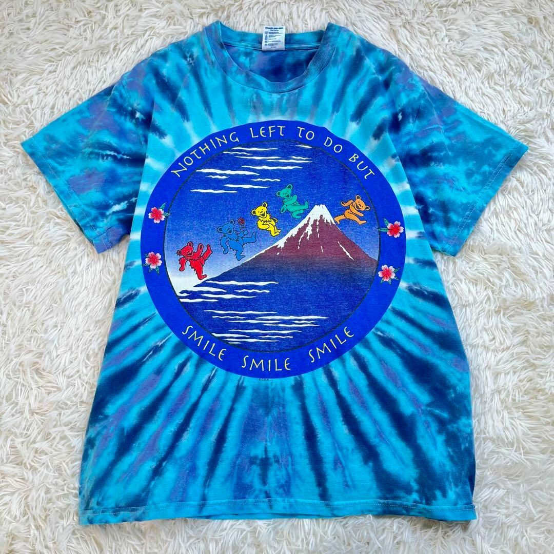 【90s・公式】グレイトフルデッド　Tシャツ　タイダイ染め　富士山　デッドベアー メンズのトップス(Tシャツ/カットソー(半袖/袖なし))の商品写真