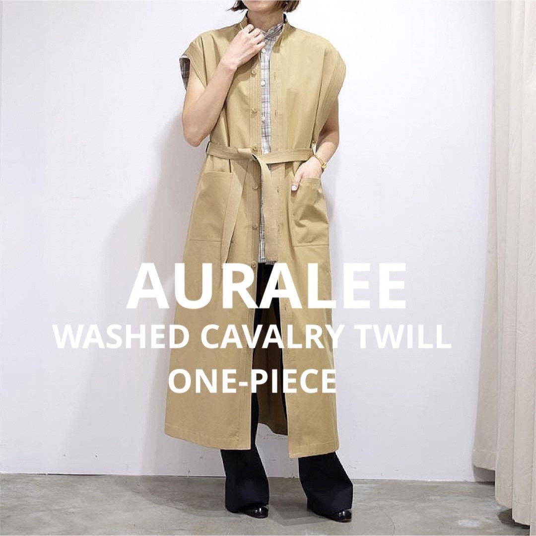 AURALEE WASHED CAVALRY TWILL ONE-PIECE 0ワンピース