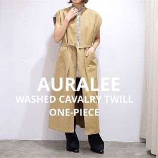 【AURALEE】WASHED CAVALRY TWILL ONE-PIECE