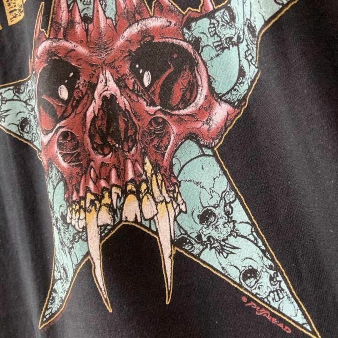 アメリカUSA半袖バンドtシャツメタリカヘヴィコットンXL黒スカル
