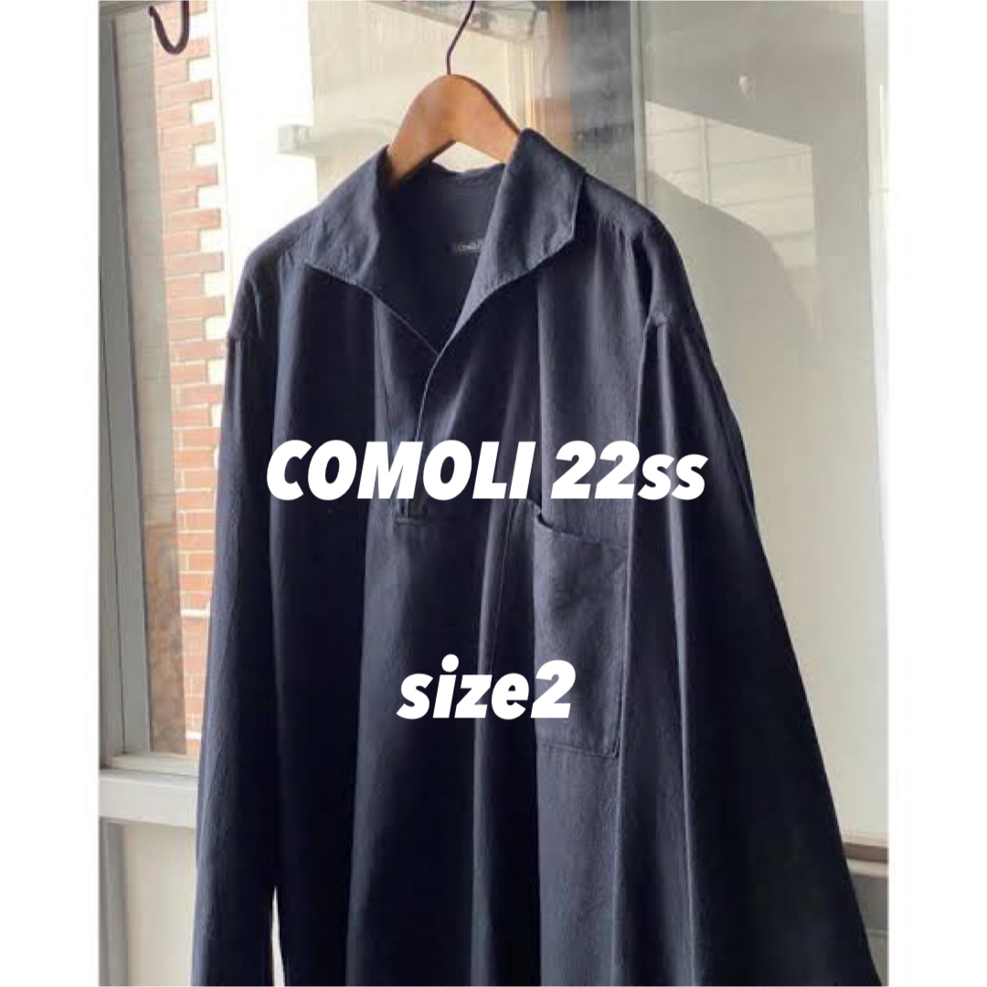 6月30迄　新品 COMOLI 22ss シルクネルスキッパーシャツ size2