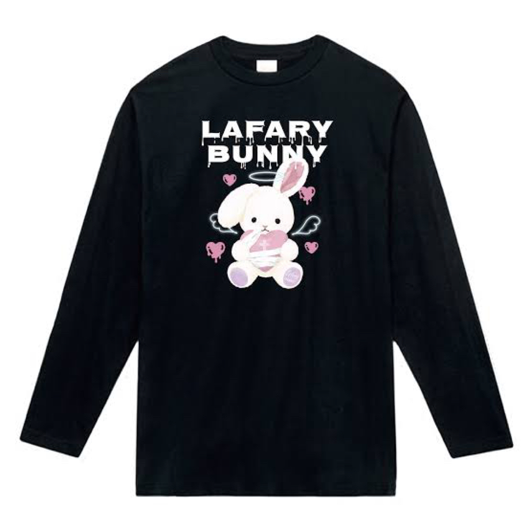 LAFARY エンジェルうさちゃんロングTシャツ ブラックの通販 by shop