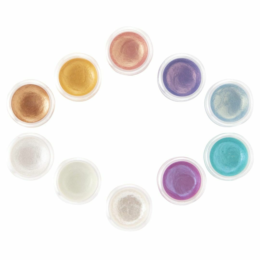【色: マルチ】クサカベ 水彩絵具 シャインパール固形水彩絵具 10色セット （