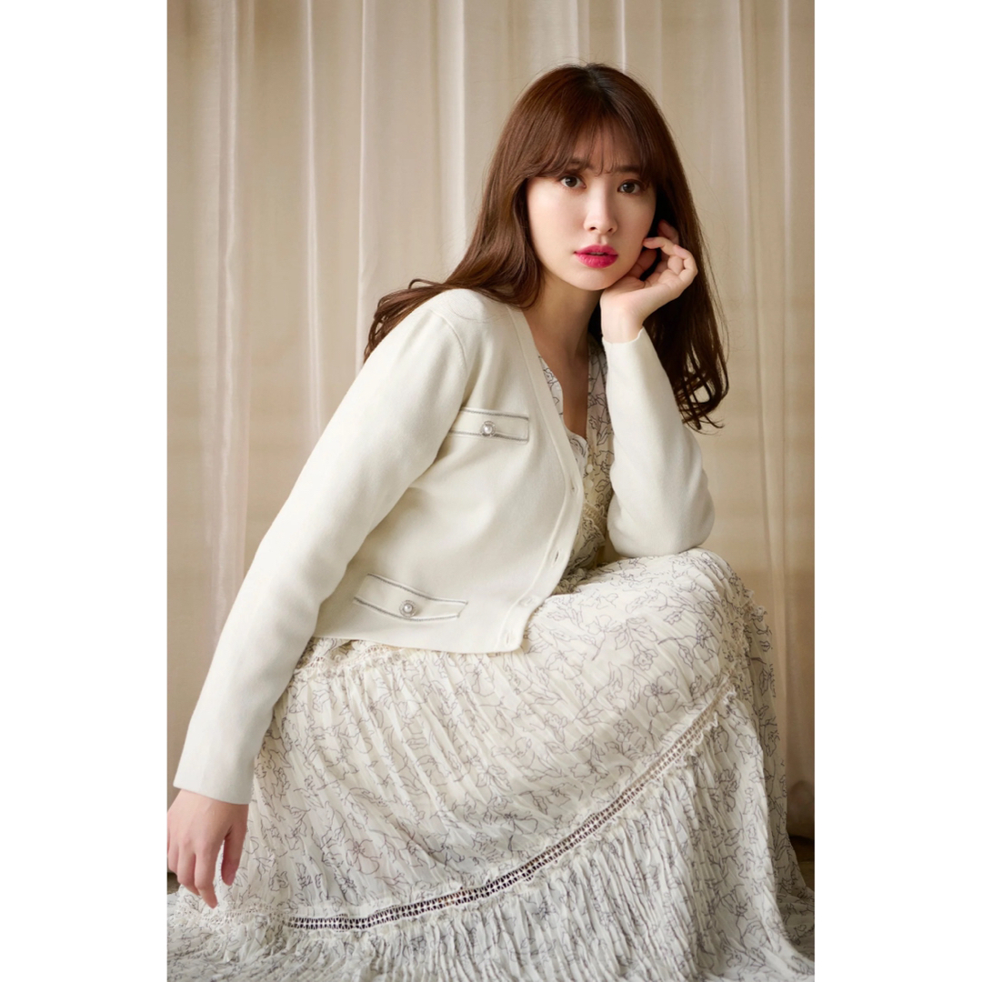 新品herlipto Lerici Cropped Knit Cardigan - ニット/セーター