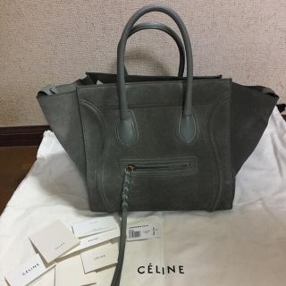 CELINE ラゲージ ファントム スウェード ベージュ-