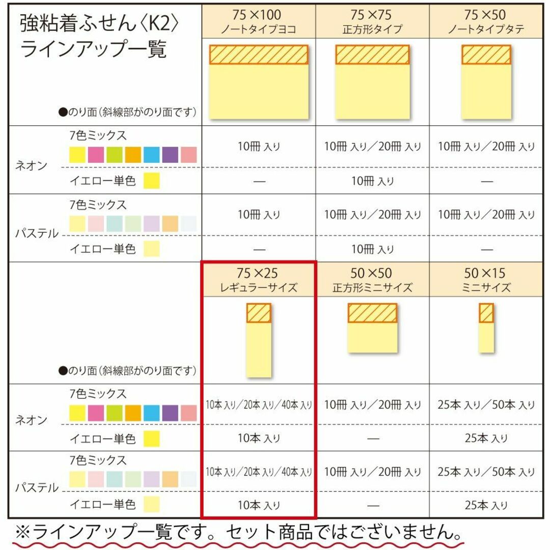 K2 LINE UP Lサイズ