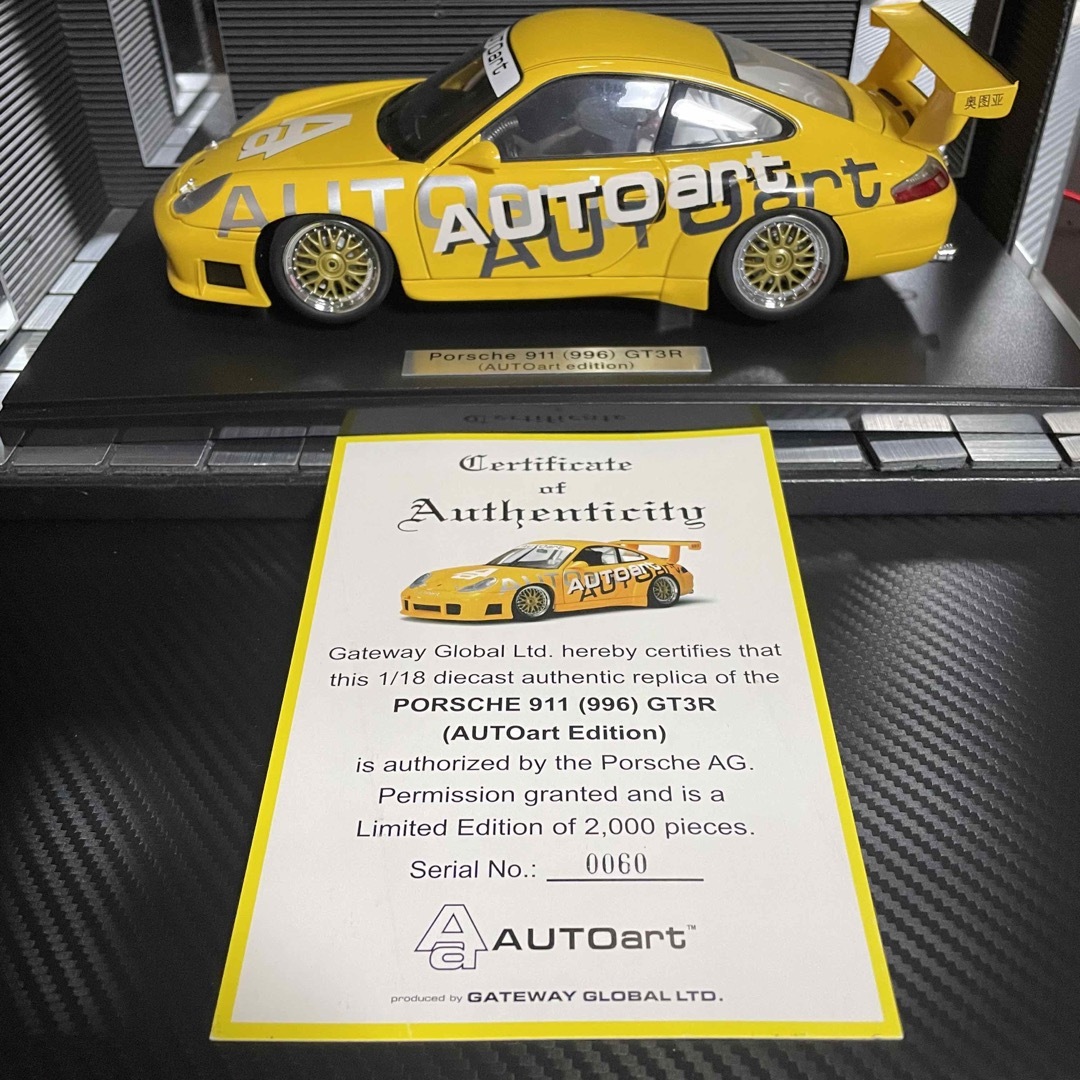 未展示品 オートアート 1/18 ポルシェ 911 (996) GT3Rの通販 by