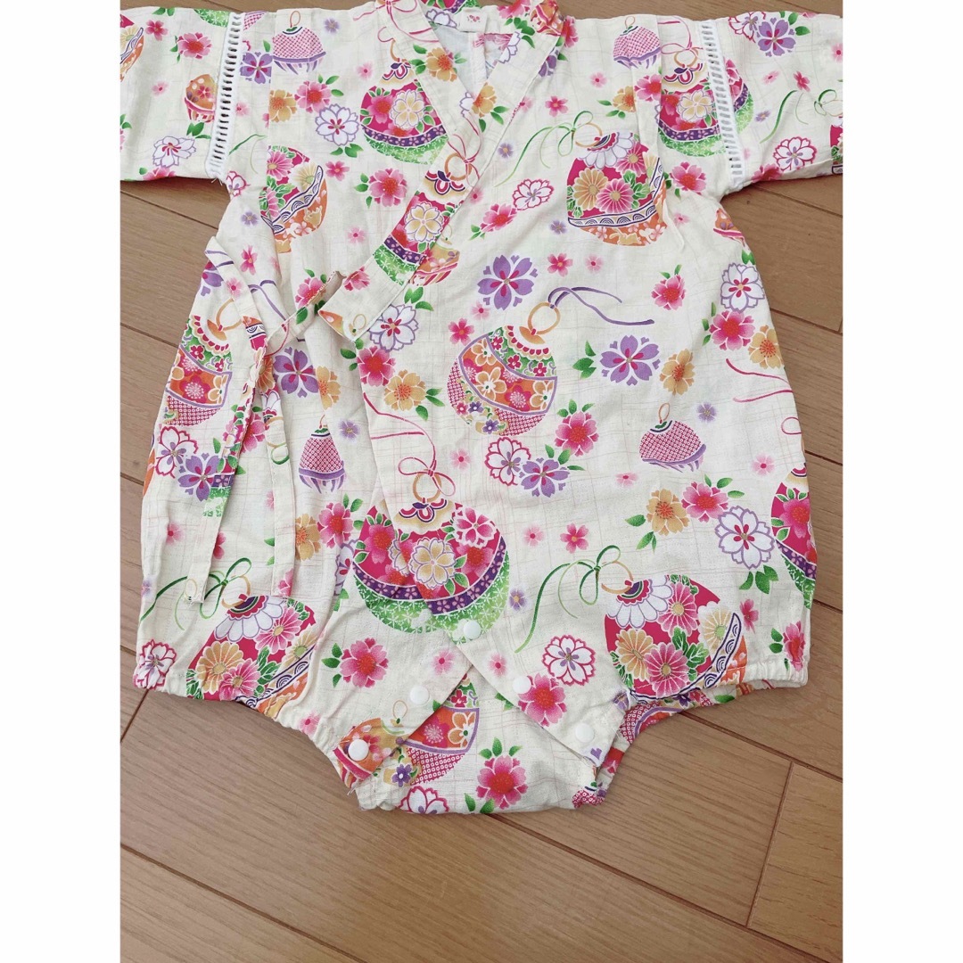 浴衣　甚平　90センチ キッズ/ベビー/マタニティのキッズ服女の子用(90cm~)(甚平/浴衣)の商品写真