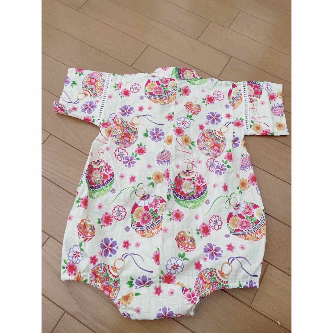 浴衣　甚平　90センチ キッズ/ベビー/マタニティのキッズ服女の子用(90cm~)(甚平/浴衣)の商品写真