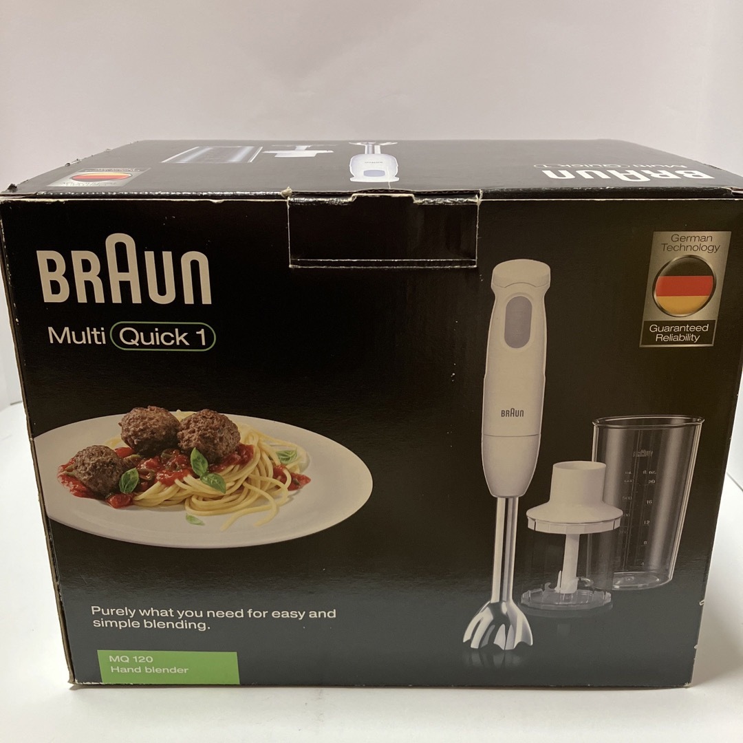 BRAUN(ブラウン)の【新品】ブラウンBRAUN MQ120 ハンドブレンダー マルチクイック スマホ/家電/カメラの調理家電(調理機器)の商品写真