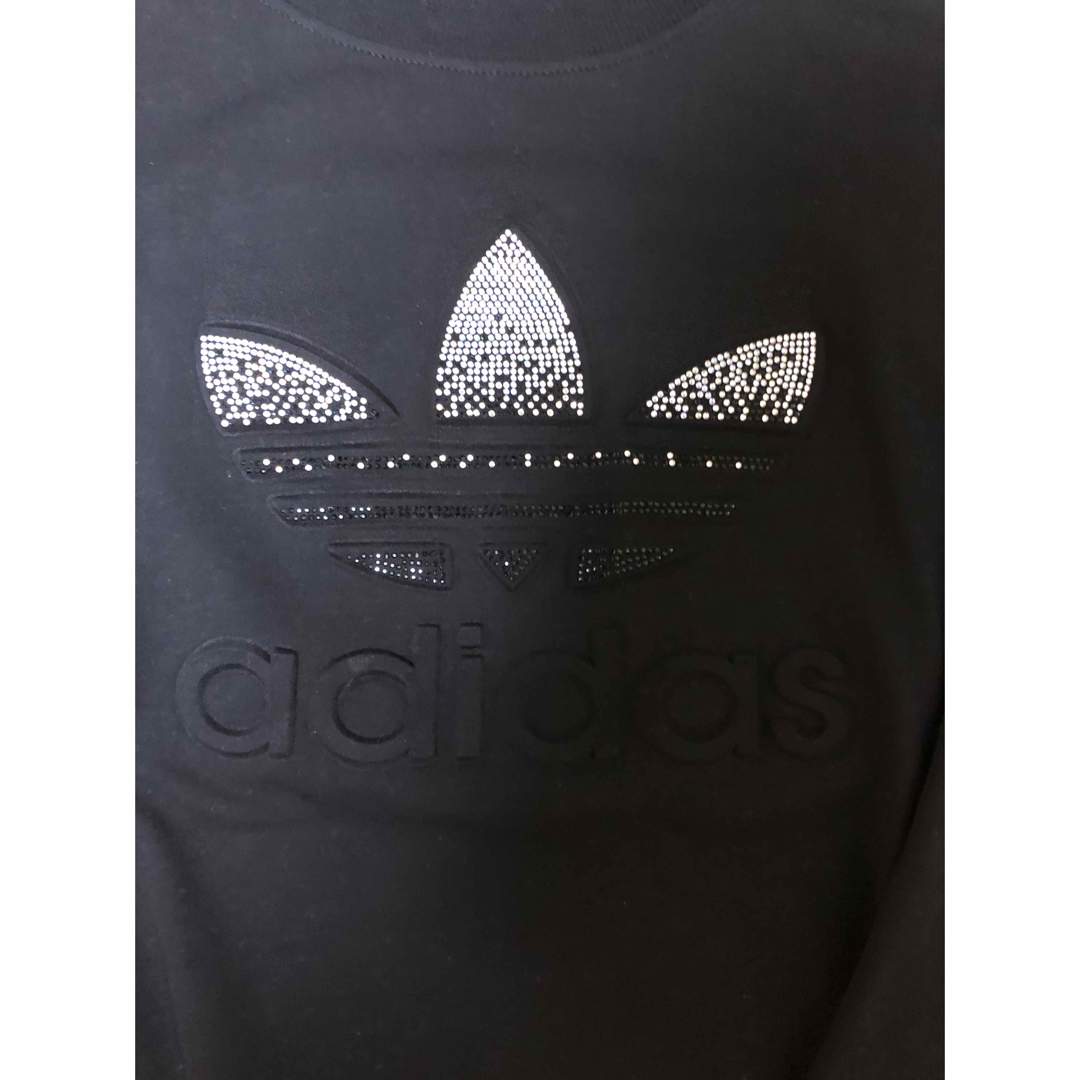 adidas(アディダス)の美品　adidas アディダス　ロンT Tシャツ　ブラック　USサイズ　S メンズのトップス(Tシャツ/カットソー(七分/長袖))の商品写真