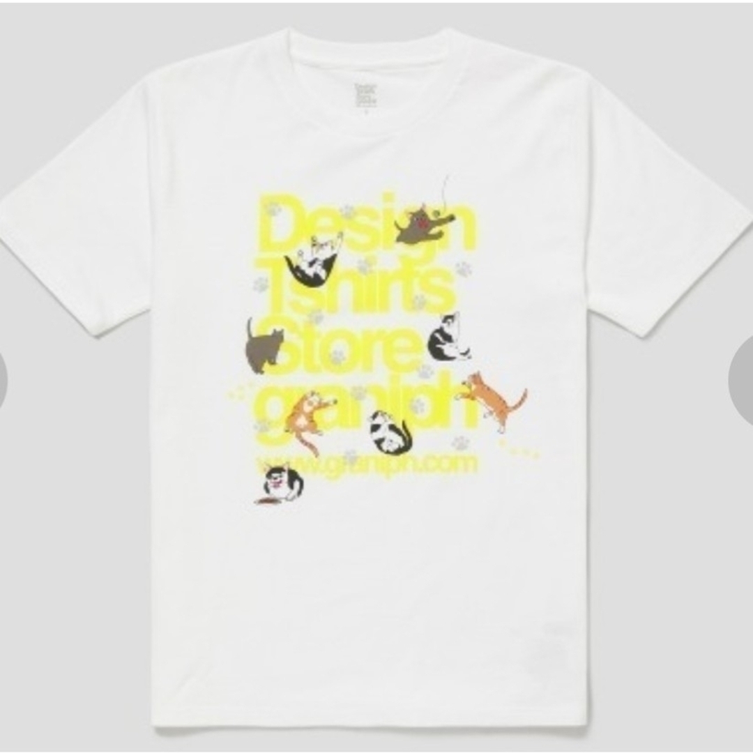 Design Tshirts Store graniph(グラニフ)の新品 S グラニフ ✕ いくえみ綾 コラボレーション Tシャツ 猫 ロゴ（白） エンタメ/ホビーの漫画(その他)の商品写真