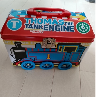 トーマス(THOMAS)のトーマス　缶ケース　手転がし　持ち手付き　おもちゃ収納　片付け　きかんしゃ(電車のおもちゃ/車)