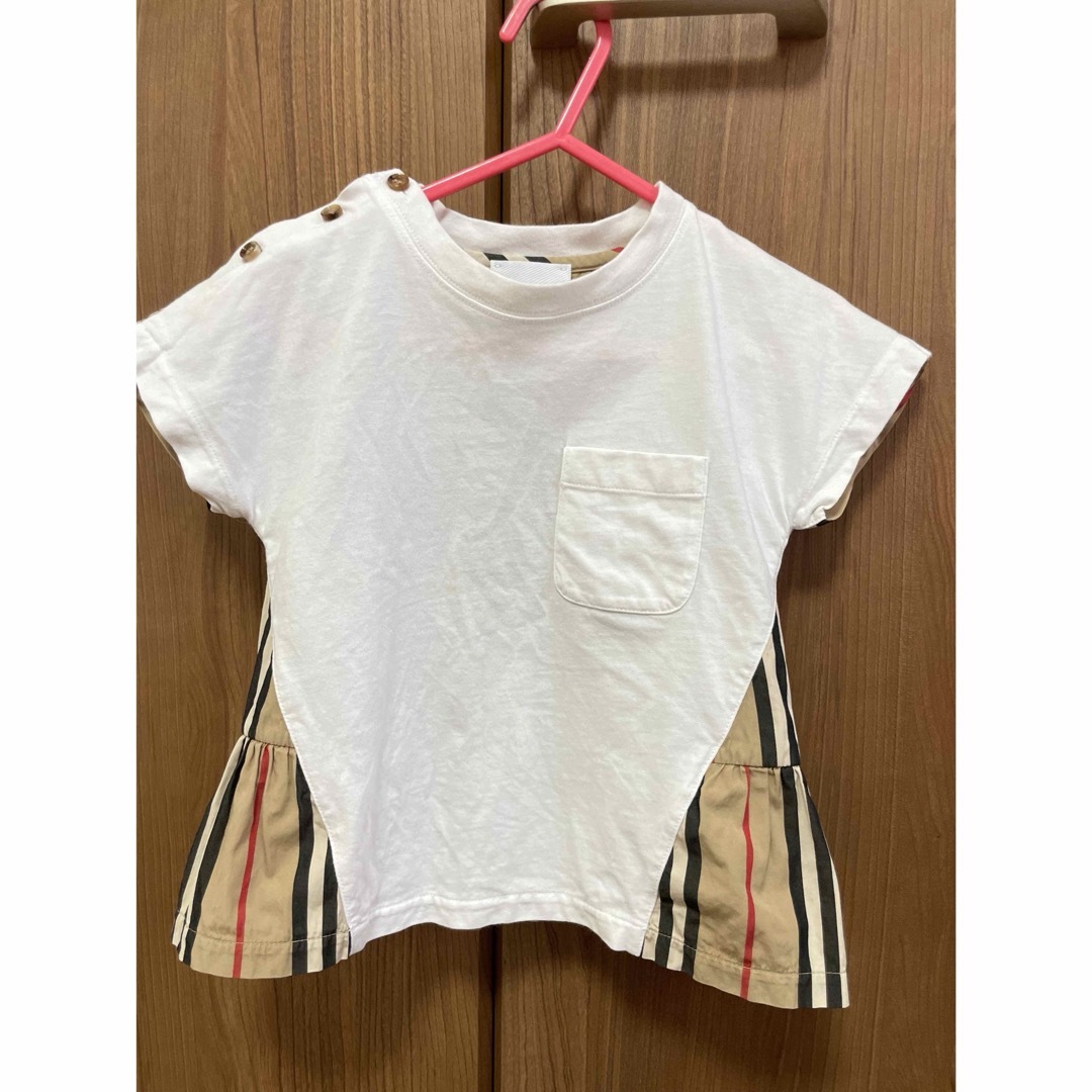 BURBERRY(バーバリー)のバーバリーチルドレン 2Y 92cm ストライプ トップス キッズ/ベビー/マタニティのキッズ服女の子用(90cm~)(Tシャツ/カットソー)の商品写真