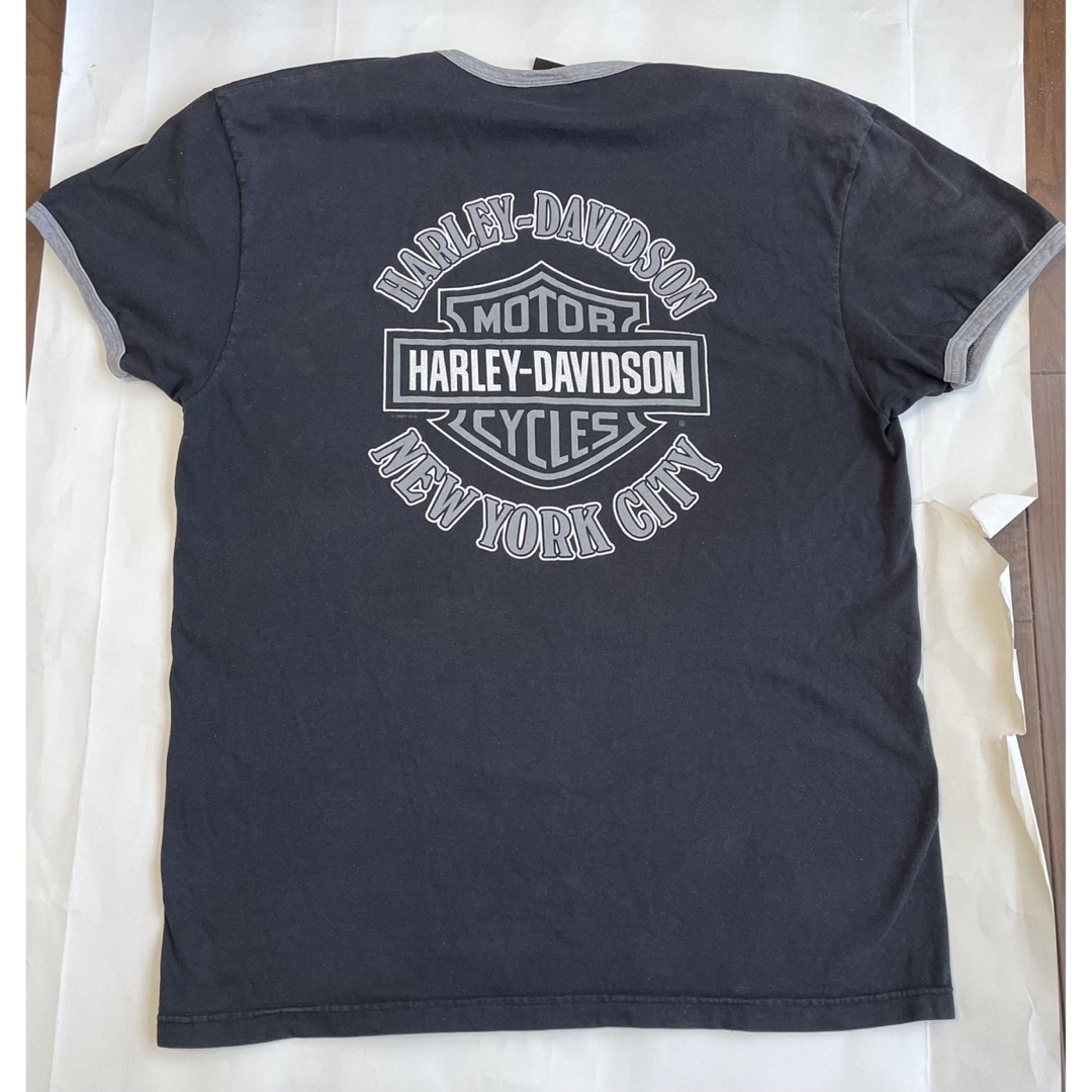 Harley Davidson(ハーレーダビッドソン)のY2K ヴィンテージ　レア　ハーレー　リンガーTシャツ　両面プリント　雰囲気良好 メンズのトップス(Tシャツ/カットソー(半袖/袖なし))の商品写真