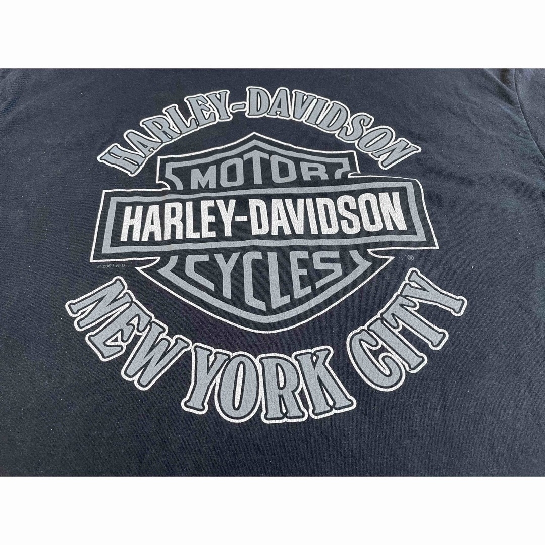 Harley Davidson(ハーレーダビッドソン)のY2K ヴィンテージ　レア　ハーレー　リンガーTシャツ　両面プリント　雰囲気良好 メンズのトップス(Tシャツ/カットソー(半袖/袖なし))の商品写真