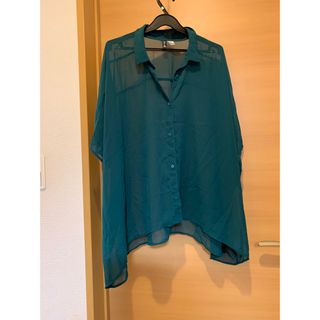 エイチアンドエム(H&M)のシースルー　ブラウス　　Ｍ(シャツ/ブラウス(半袖/袖なし))