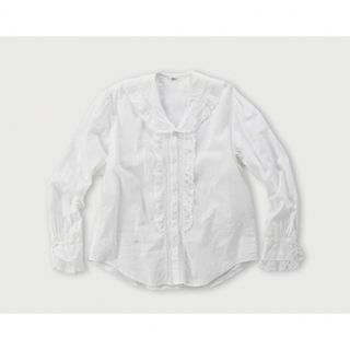 45R ダンプのカットワークフリルシャツ (02-シロ/03-L