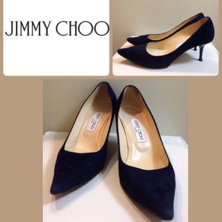 ジミーチュウ(JIMMY CHOO)のジミーチュウ♡ネイビースエード パンプス♡(ハイヒール/パンプス)