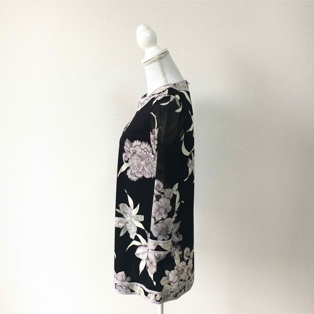 LEONARD - 美品 LEONARD レオナール カンカン 美しい花柄 お袖が素敵