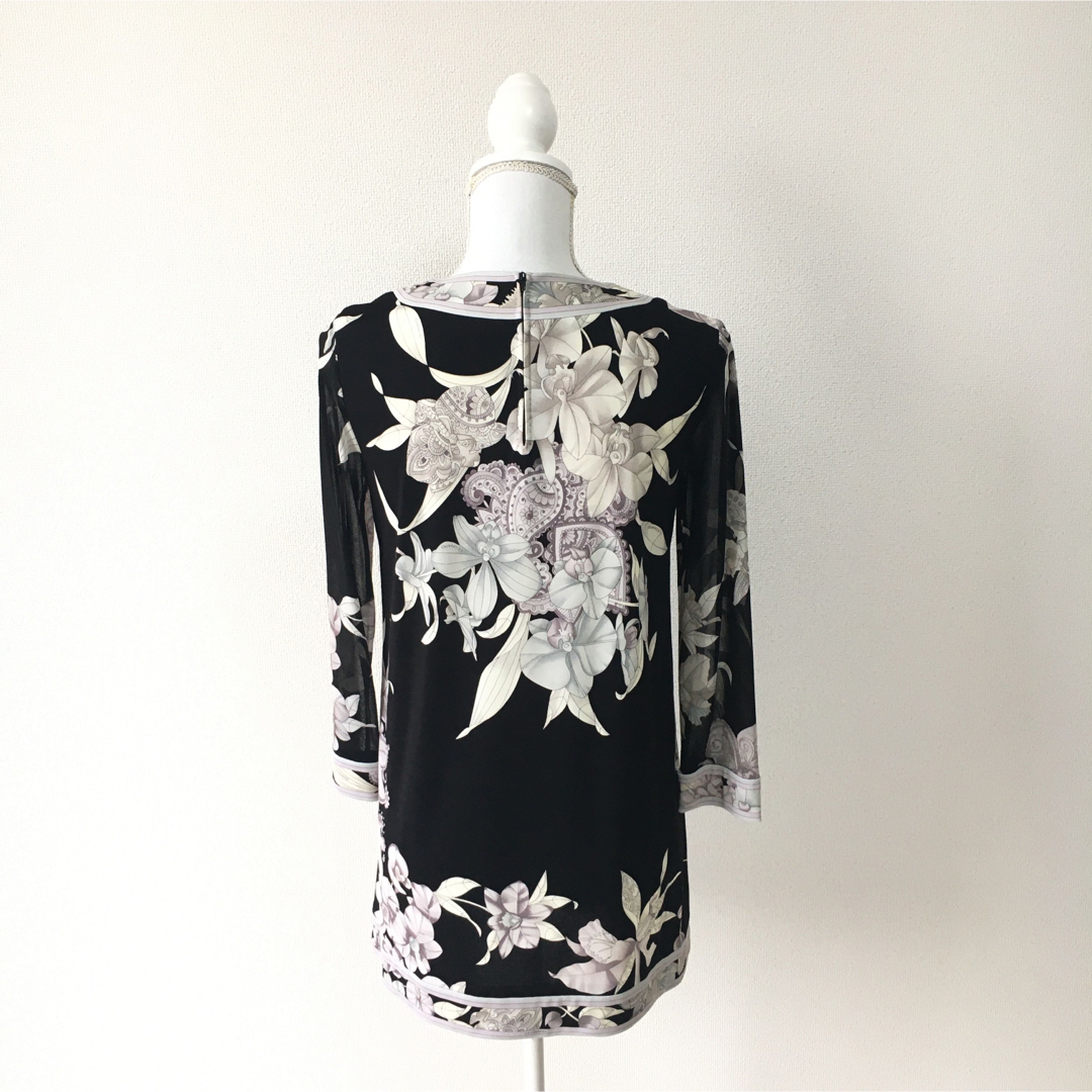 LEONARD - 美品 LEONARD レオナール カンカン 美しい花柄 お袖が素敵