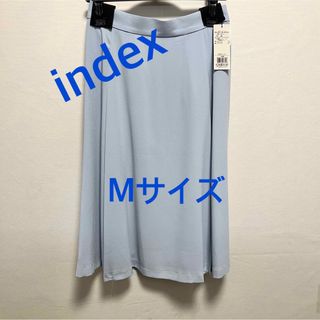 インデックス(INDEX)の1120 index ワールド スカート ブルー M 新品未使用(ひざ丈スカート)