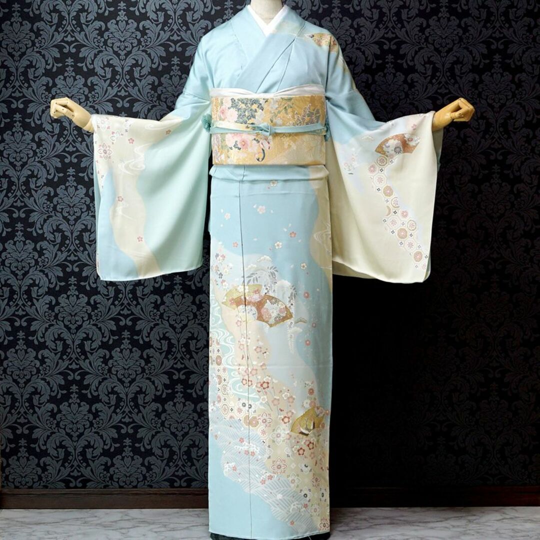 この訪問着お買い上げの方お仕立て加工代サービス!!正絹京友禅色留袖