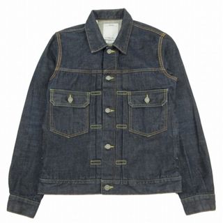 VISVIM ビズビム 0114205006001 SS 101 JKT DAMEGED 13oz 藍染め ディアパッチ デニム ジャケット インディゴブルー系 1【美品】