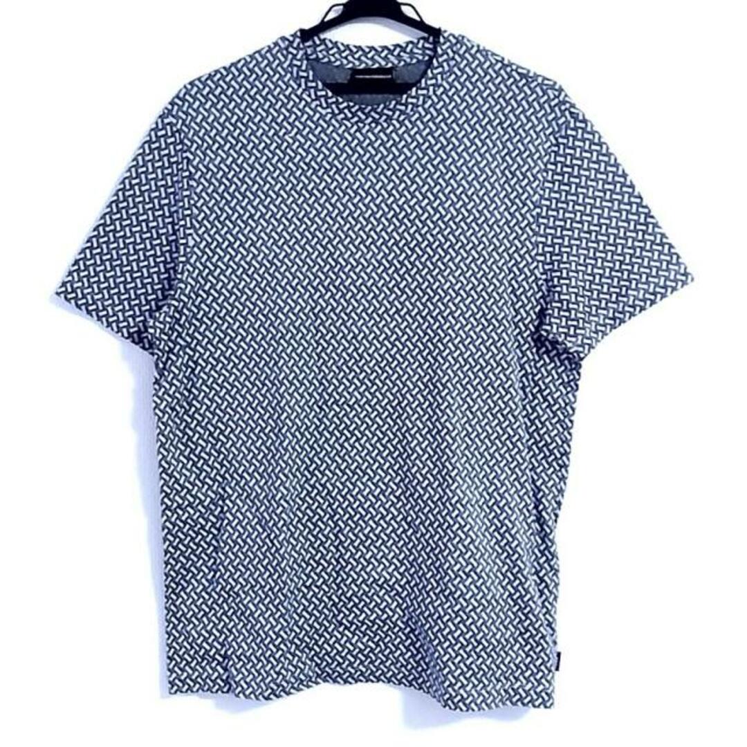 ☆エンポリオ アルマーニ 総柄 ロゴ プリント Tシャツ/半袖/メンズ/S