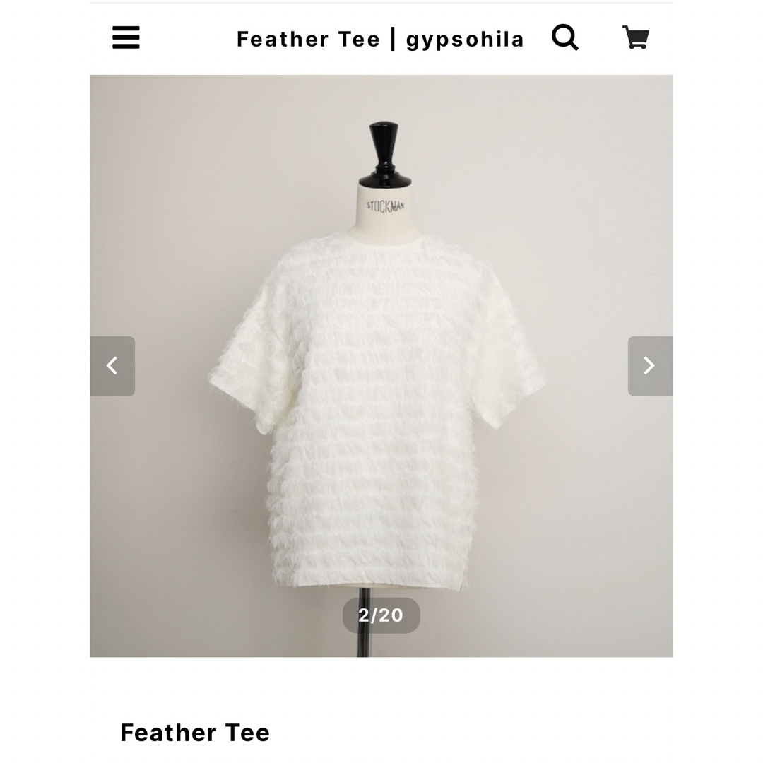 gypsohila ジプソフィア　Feather Tee フェザーT