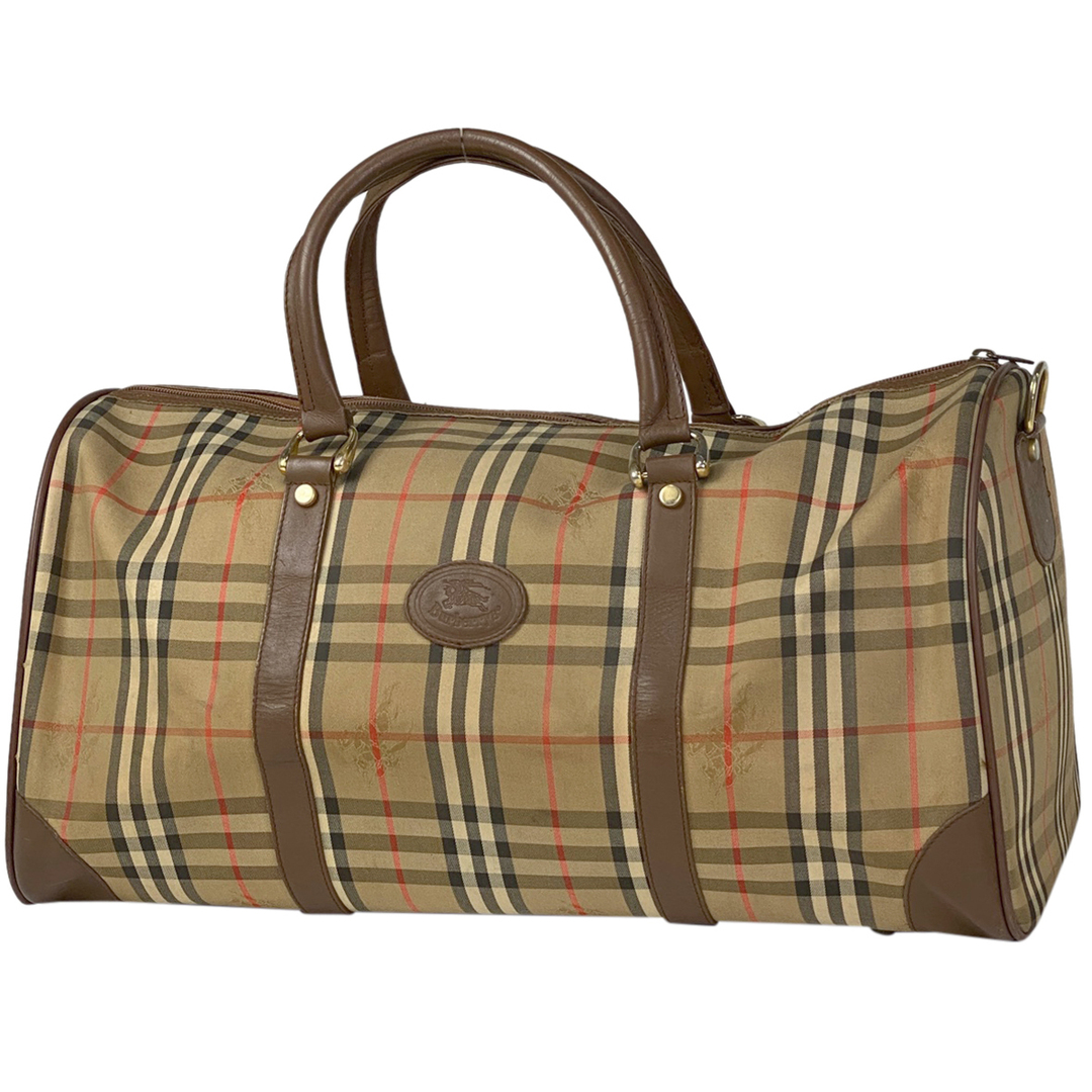 BURBERRY - バーバリー チェック柄 ボストンバッグ レディース 【中古